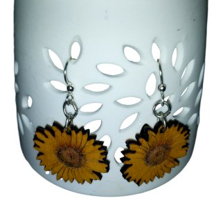 Sunflower Earrings Floral Nature Yellow Sun Flower Hypoallergenic Jewelry